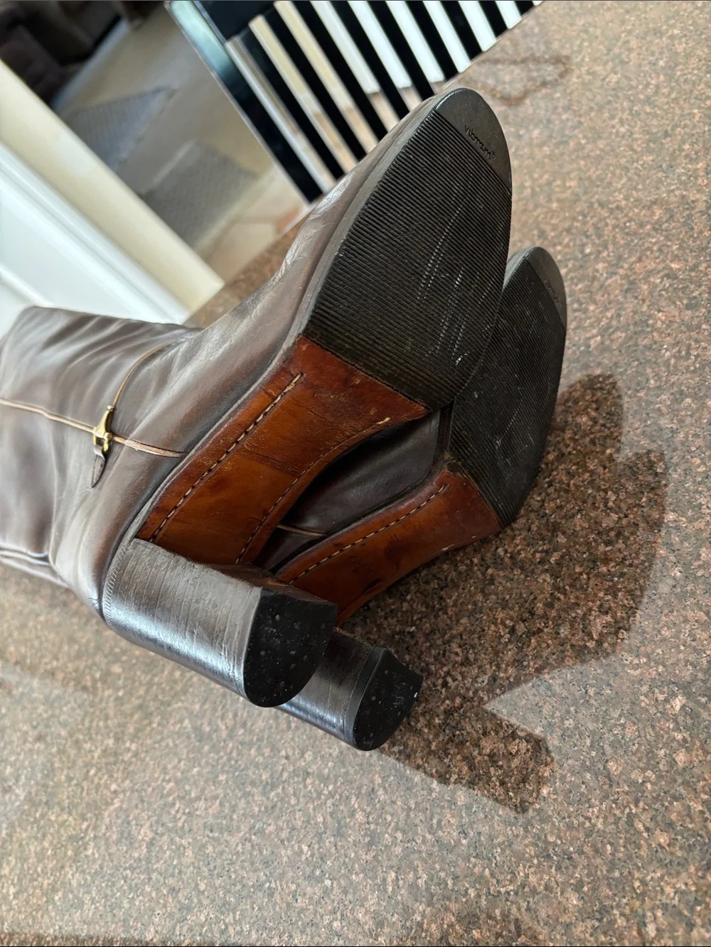 Gucci Ladies dark brown 70’s Horsebit Stacked Heel Boots-7-VINTAGE - Picture 9 of 15